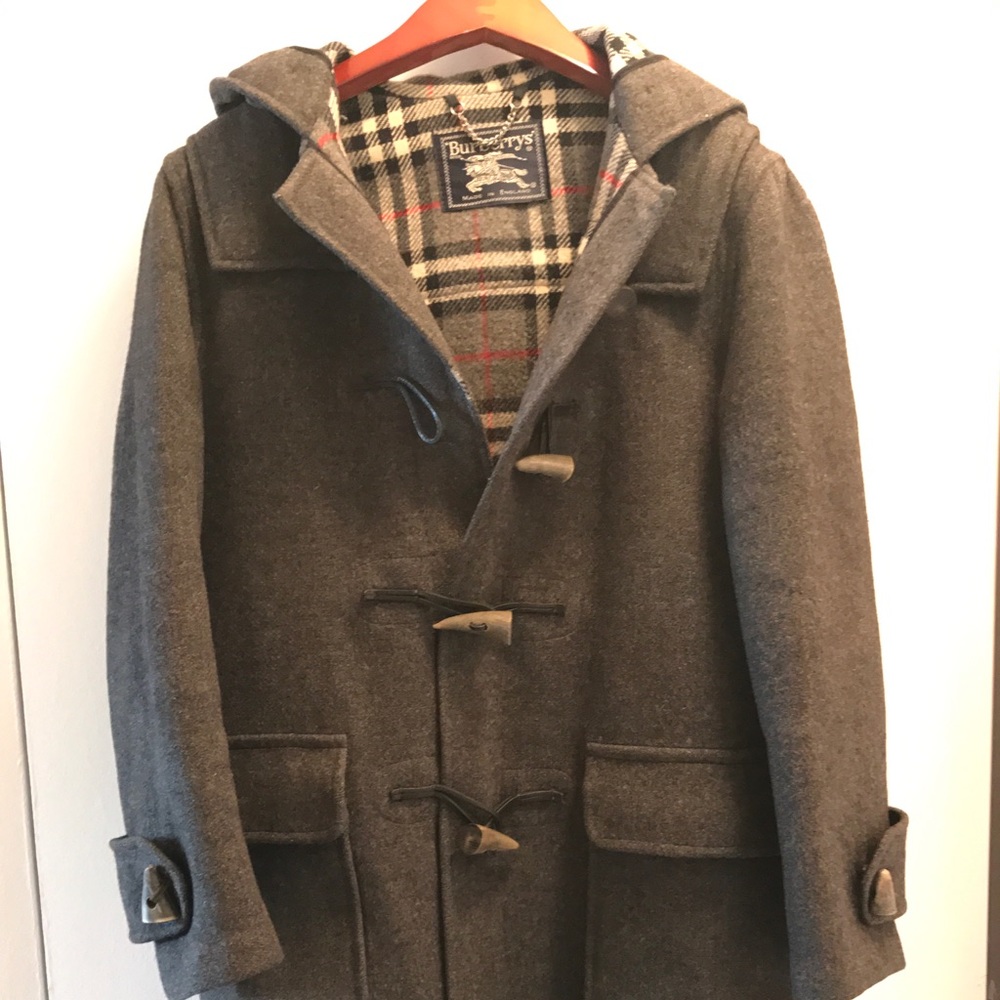Burberry Grey Wool Coat